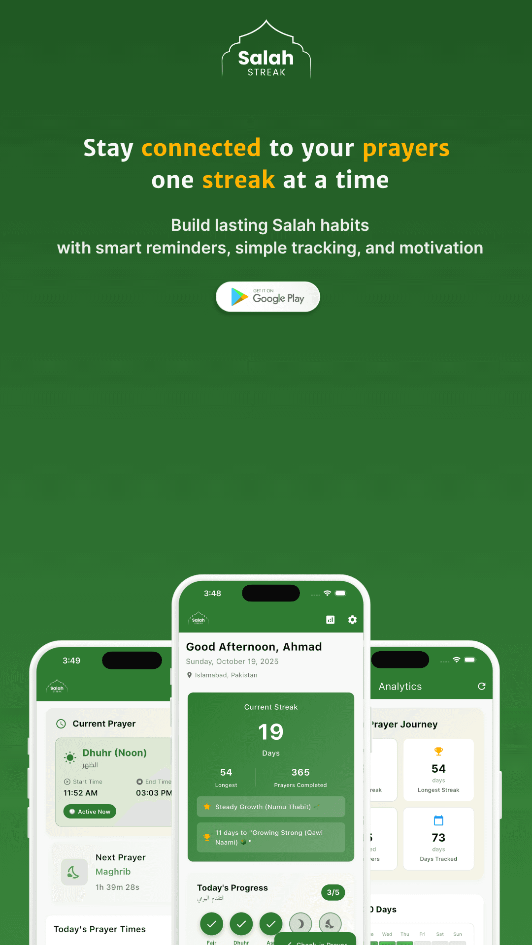 Salah Streak – Islamic Prayer Tracking App Demo Video